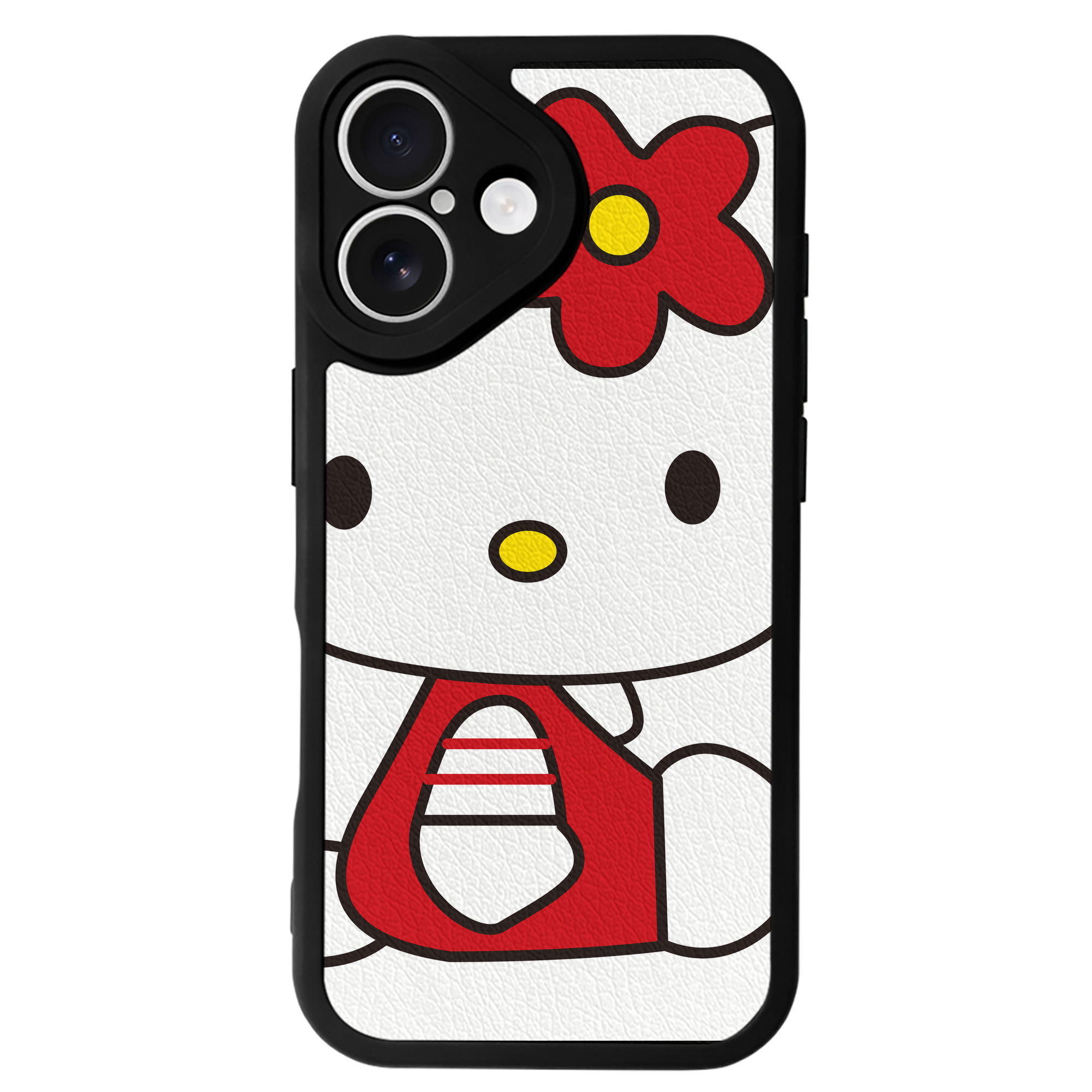 （画像用） Hello Kitty ハローキティ 【iPhone 16シリーズ対応】シリコンスマホケース（レザー調） 材質：シリコン